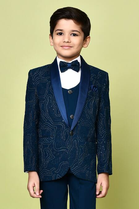 Petite Pomme Blue Cotton , Terrycloth, Polyester, Cotton, Teal Aari Suit Set at Aza Fashions Petite Pomme_Blue Cotton , Terrycloth, Polyester, Cotton, Teal Aari Suit Set _at_Aza_Fashions