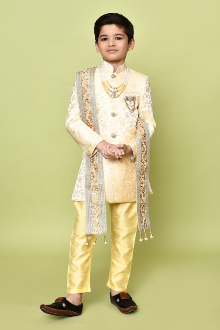 Samyukta Singhania Floral Woven Sherwani Set 