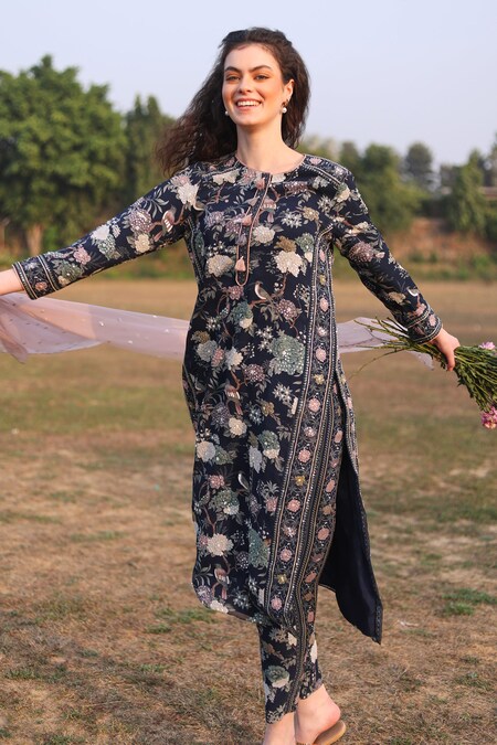 SUMMER BY PRIYANKA GUPTA Gardenia Printed Kurta Set 