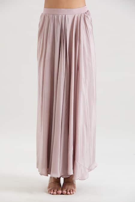 Buy_Basanti - Kapde Aur Koffee X AZA_Purple Crepe Sequins, Cut Work Scoop Neck, Round Embroidered Jacket And Skirt Set _Online_at_Aza_Fashions