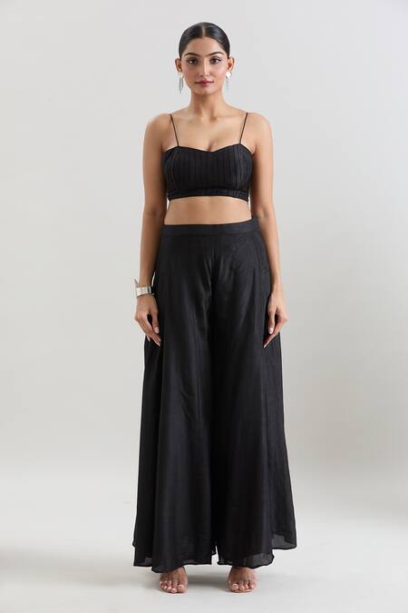 Buy Basanti - Kapde Aur Koffee Black Chiffon Sequins, Beads Sweetheart Neck Floral Print Cape And Sharara Set Online at Aza Fashions Buy_Basanti - Kapde Aur Koffee_Black Chiffon Sequins, Beads Sweetheart Neck Floral Print Cape And Sharara Set_Online_at_Aza_Fashions