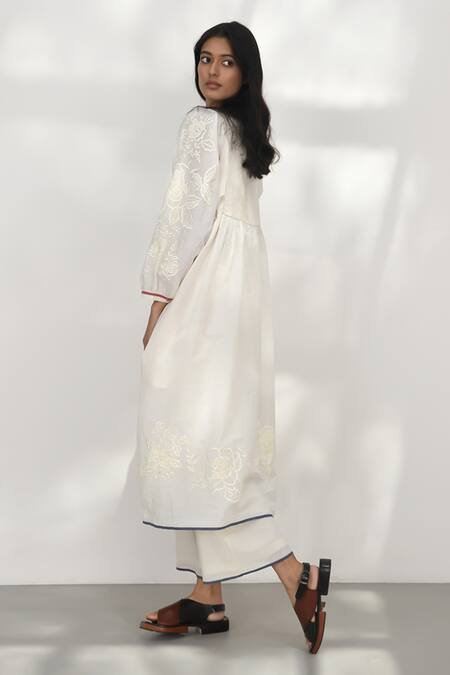 Payal Pratap Ivory Handloom Cotton Solid Florina Plain Straight Pant Online at Aza Fashions Payal Pratap_Ivory Handloom Cotton Solid Florina Plain Straight Pant _Online_at_Aza_Fashions