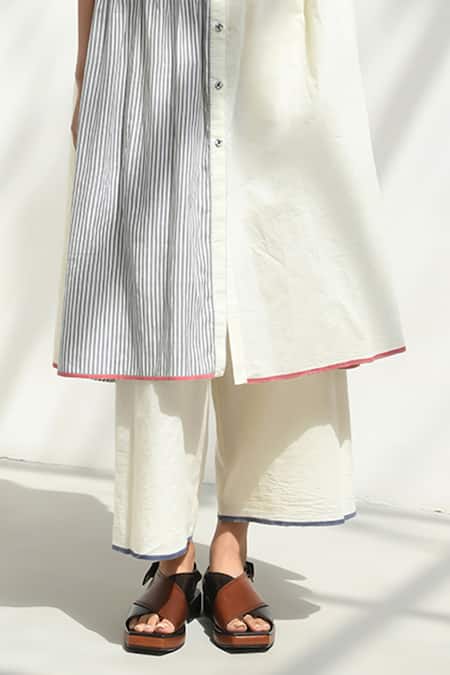 Shop Payal Pratap Ivory Handloom Cotton Solid Florina Plain Straight Pant Online at Aza Fashions Shop_Payal Pratap_Ivory Handloom Cotton Solid Florina Plain Straight Pant _Online_at_Aza_Fashions