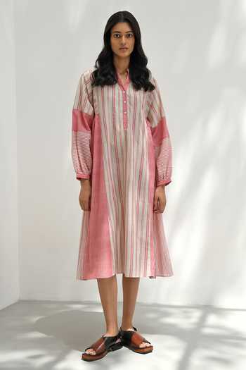Payal Pratap Chloe Patchwork Printed Dress 