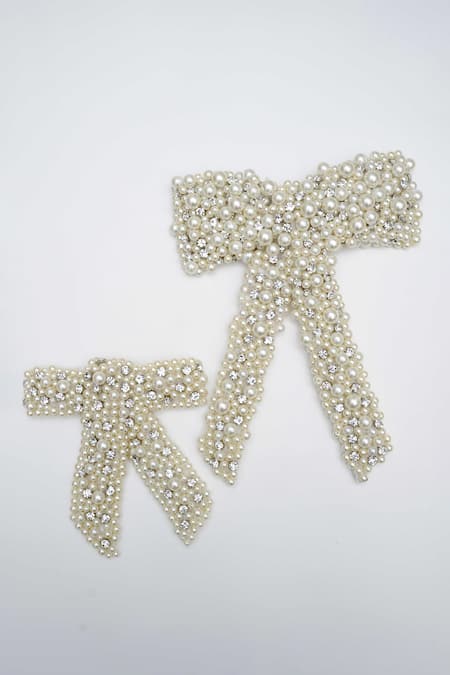 Floristaa By Mahek Sophie Pearl Embellished Bow - Single Pc 