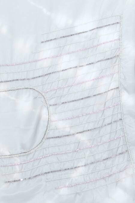 Buy_Naintara Bajaj_Gray Tissue Sequins Hand Embroidered Grey Saree 