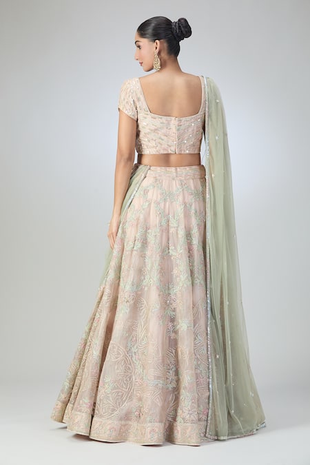 Varun Nidhika Vine Embroidered Lehenga Set 