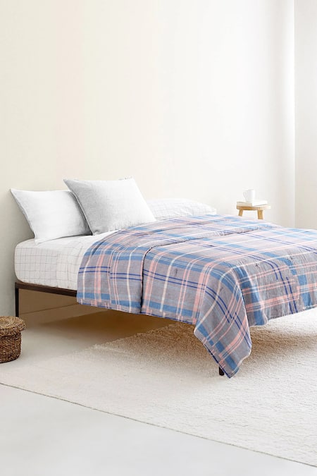 The Baby Atelier Contrast Chequered Pattern Junior Quilt 