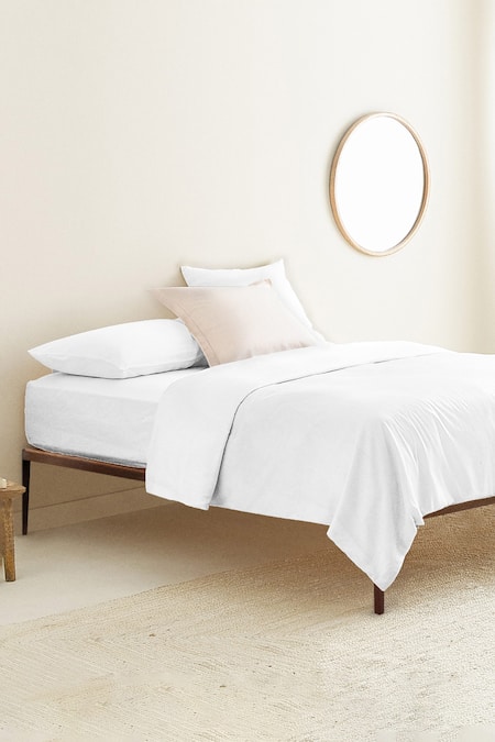 The Baby Atelier White Organic Cotton Duvet Cover 