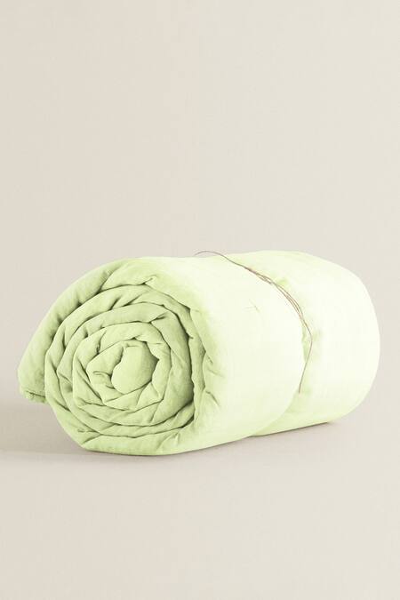 The Baby Atelier Green Organic Cotton Single Duvet Cover Online at Aza Fashions The Baby Atelier_Green Organic Cotton Single Duvet Cover_Online_at_Aza_Fashions