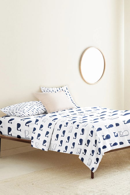 The Baby Atelier Dolphin Print Duvet Cover 