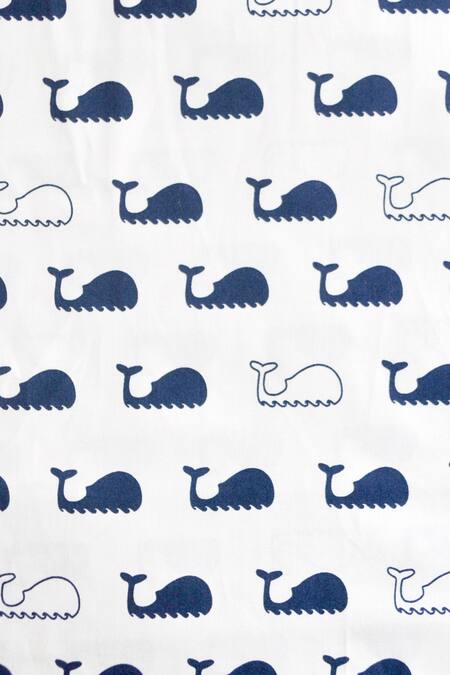 Buy The Baby Atelier White Organic Cotton Dolphin Print Queen Duvet Cover Online at Aza Fashions Buy_The Baby Atelier_White Organic Cotton Dolphin Print Queen Duvet Cover_Online_at_Aza_Fashions