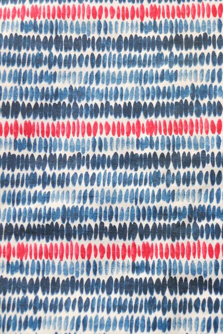 Buy_The Baby Atelier_Red Organic Cotton Brushstroke Print Junior Bed Cover_Online_at_Aza_Fashions