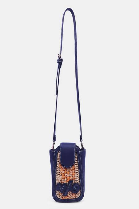 Versuhz_Beige Leather Trimmed Raffia Clutch Bag _Online_at_Aza_Fashions