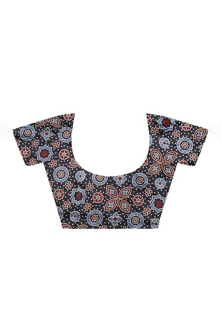 Shop_Geroo Jaipur_Purple Modal, Silk Bandhani Pattern Saree With Unstitched Blouse Piece 