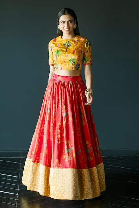 Shachi Sood Floral Print Lehenga With Blouse 