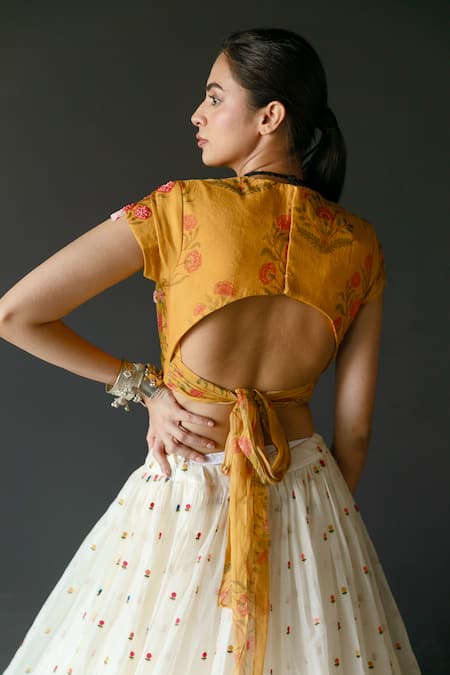 Shachi Sood Floral Embroidered Lehenga With Blouse 