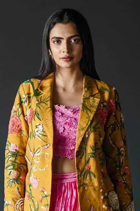 Shachi Sood Floral Embroidered Jacket 