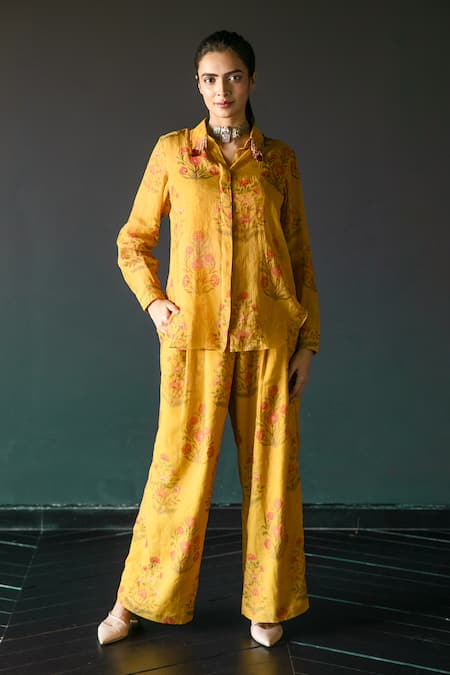 Shachi Sood Floral Print Shirt Pant Set 