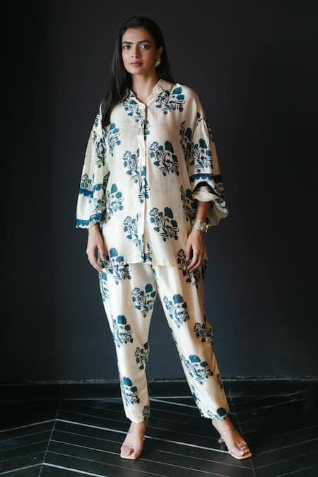 Shachi Sood Floral Print Shirt & Pant Set 