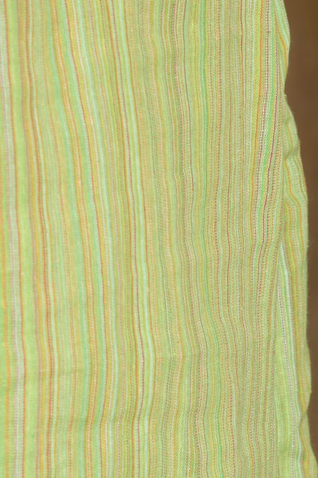 Shop_Aryavir Malhotra_Green Cotton Stripe Pattern Shirt_Online_at_Aza_Fashions