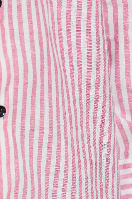 Shop_Arihant Rai Sinha_Pink Cotton Stripe Print Shirt _Online_at_Aza_Fashions