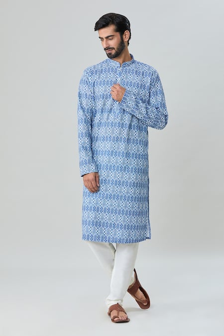 Arihant Rai Sinha Geometric Print Kurta & Churidar Set 