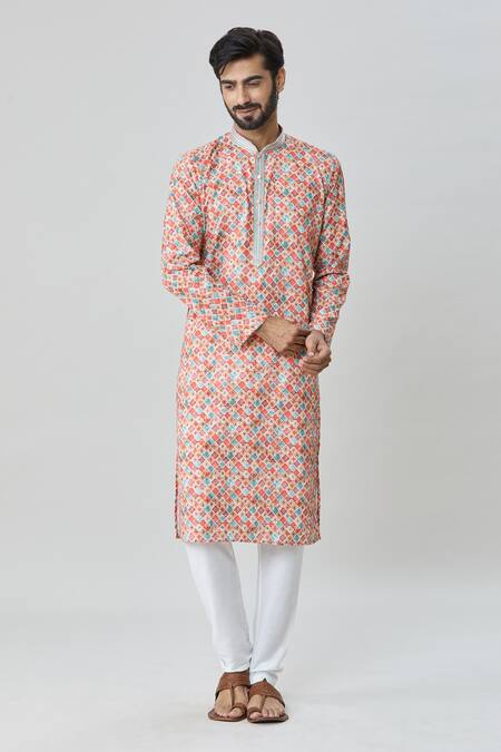 Arihant Rai Sinha Floral Pattern Kurta & Churidar Set 