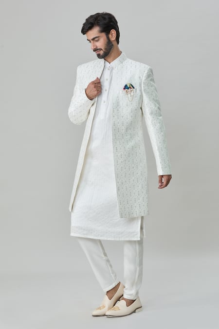 Arihant Rai Sinha Embroidered Sherwani & Kurta Set 