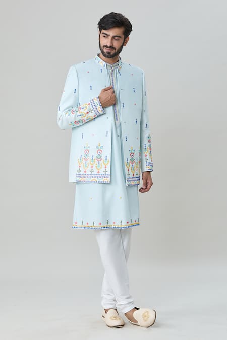 Arihant Rai Sinha Embroidered Jacket With Kurta Set 