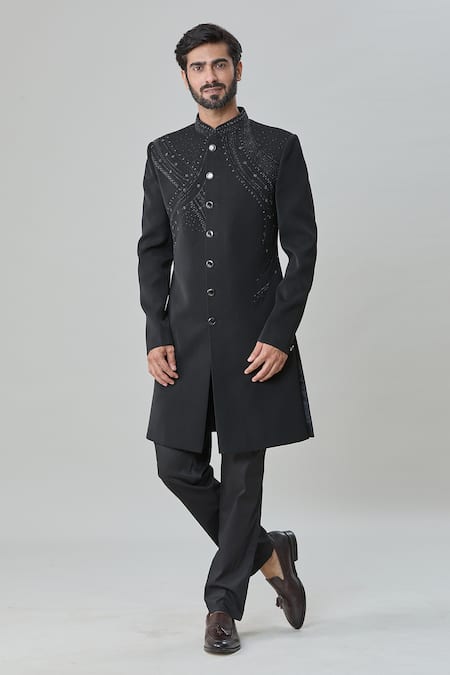 Arihant Rai Sinha Cutdana Hand Embroidered Sherwani & Pant Set 