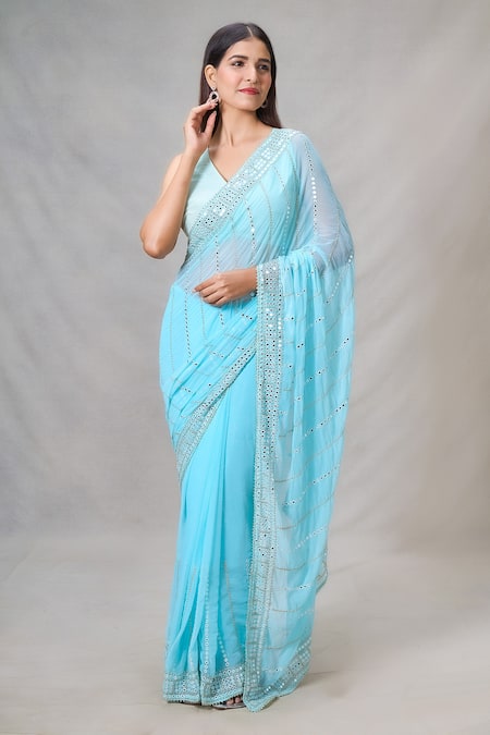 Samyukta Singhania Mirror Wave Embroidered Saree 