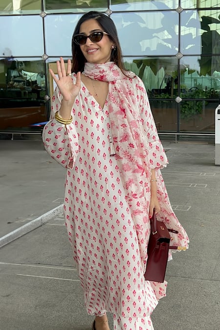 Punit Balana Floral Butti Print Kaftan Pant Set 