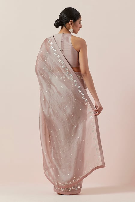 Priyal Prakash Silk Organza Embroidered Saree Set 