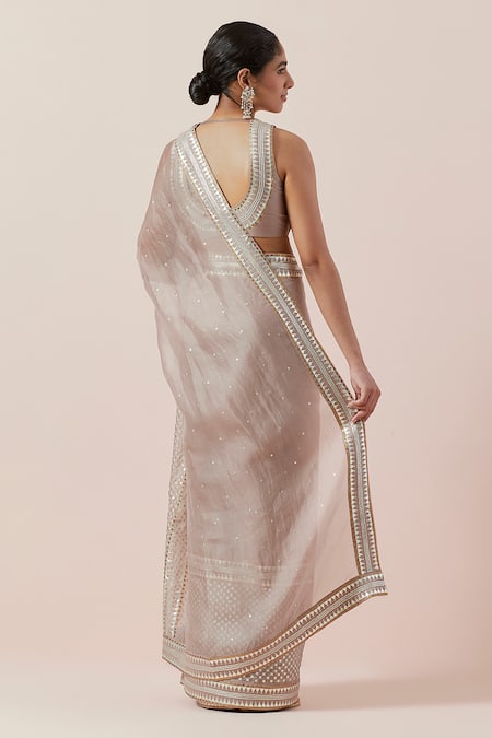 Priyal Prakash Zari & Aari Embroidered Saree Set 