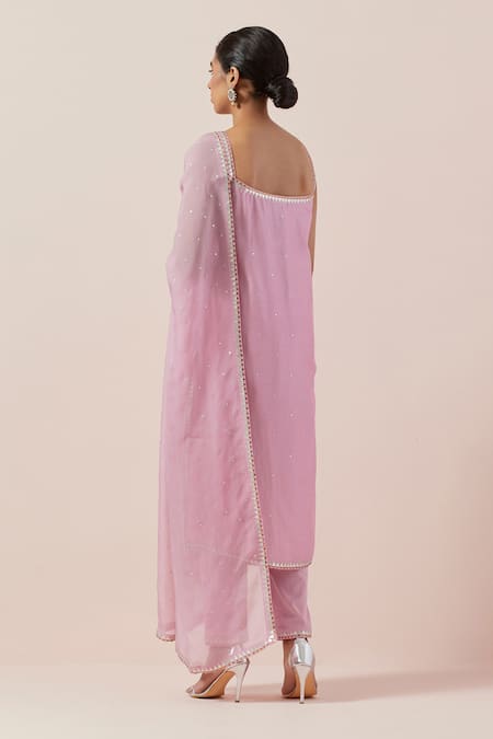 Priyal Prakash Chanderi Aari & Sequin Work Kurta Set 