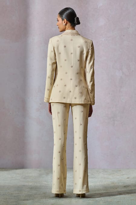 Tarun Tahiliani Floret Hand Embroidered Jacket With Trouser 