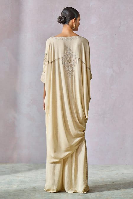 Tarun Tahiliani Hand Embroidered Kimono Tunic With Trouser 