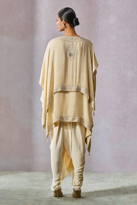 Tarun Tahiliani Hand Embroidered Layered Top With Dhoti Pant 