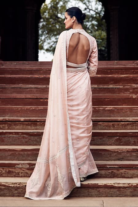 Matsya Gulabi Maharani Gayatri Saree With Blouse 