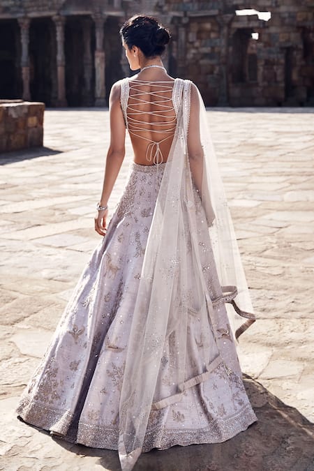 Matsya Tuscan Landscape of Dreams Embroidered Bridal Lehenga Set 