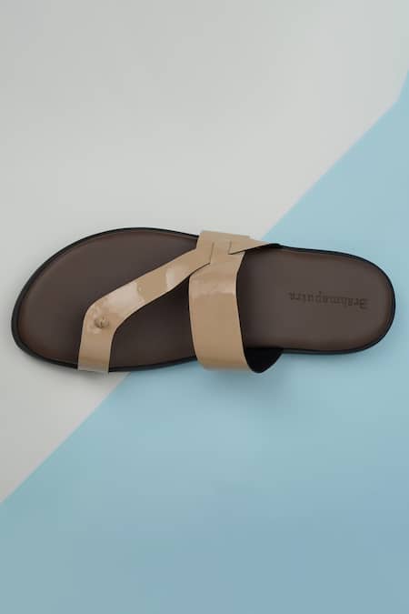 Shop Ankit V Kapoor Beige Split Toe Sandals at Aza Fashions Shop_Ankit V Kapoor_Beige Split Toe Sandals_at_Aza_Fashions