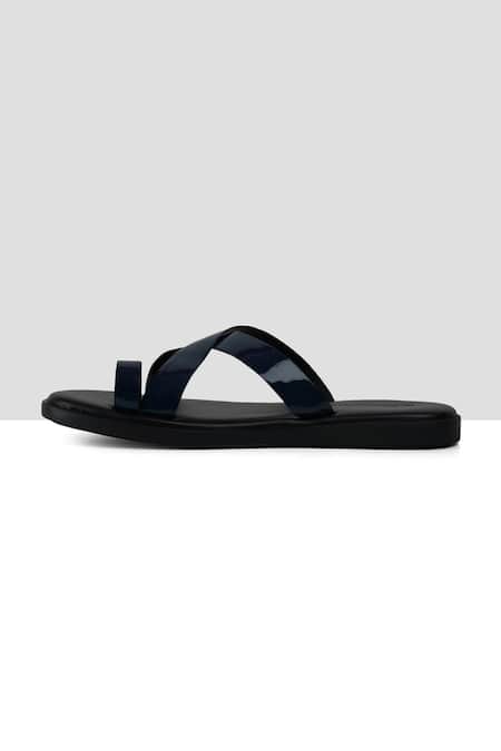 Ankit V Kapoor_Blue Criss Cross Sandals _Online_at_Aza_Fashions