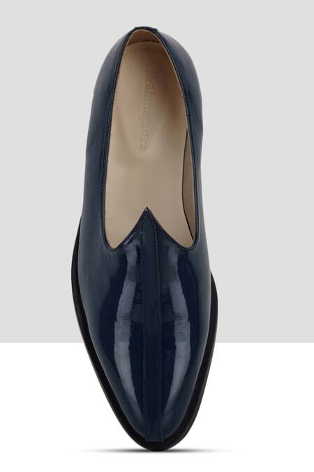 Buy Ankit V Kapoor Blue Embroidery Stitchline Thread Mojris Online at Aza Fashions Buy_Ankit V Kapoor_Blue Embroidery Stitchline Thread Mojris_Online_at_Aza_Fashions