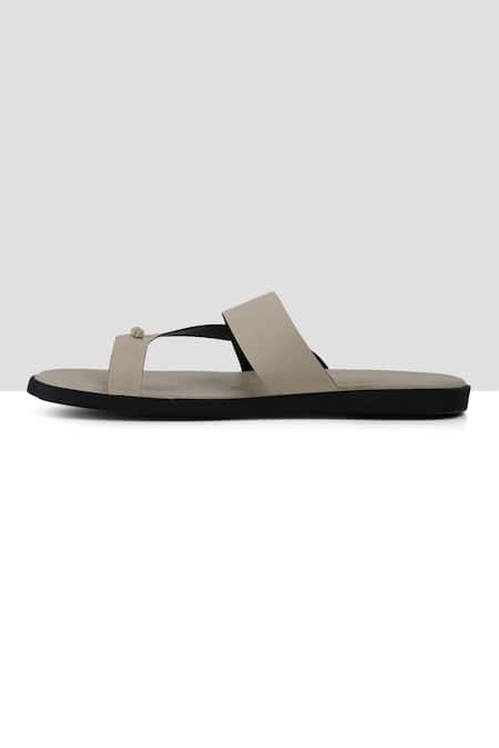 Ankit V Kapoor_Off White Classic Solid Strappy Sandals _Online_at_Aza_Fashions