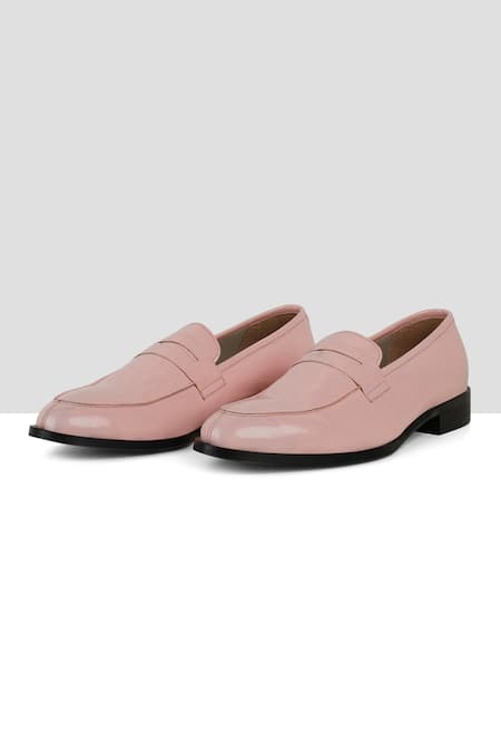 Ankit V Kapoor Almond Toe Plain Penny Loafers 