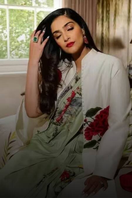 Buy Rohit Bal Ivory Maheshwari, Silk Embroidery High Neck Floral Resham Long Jacket Online at Aza Fashions Buy_Rohit Bal_Ivory Maheshwari, Silk Embroidery High Neck Floral Resham Long Jacket _Online_at_Aza_Fashions