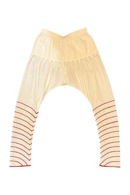 KA-Sha Red Cotton Cording Coco Corded Narrow Leg Pant Online at Aza Fashions KA-Sha_Red Cotton Cording Coco Corded Narrow Leg Pant _Online_at_Aza_Fashions