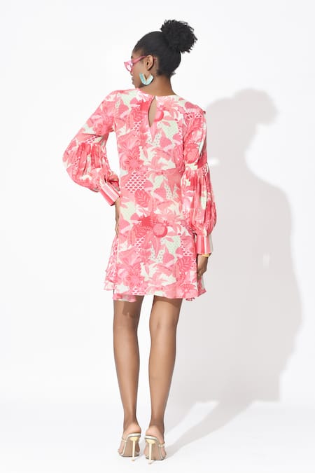 Rishi and Vibhuti Mystic Floral Printed Dress 