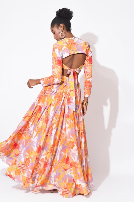 Rishi and Vibhuti Whirl Skirt Embellished Lehenga Set